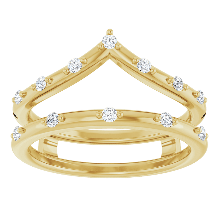 14K Yellow Gold 1/5 CTW Diamond Ring Guard. 689370:600:P