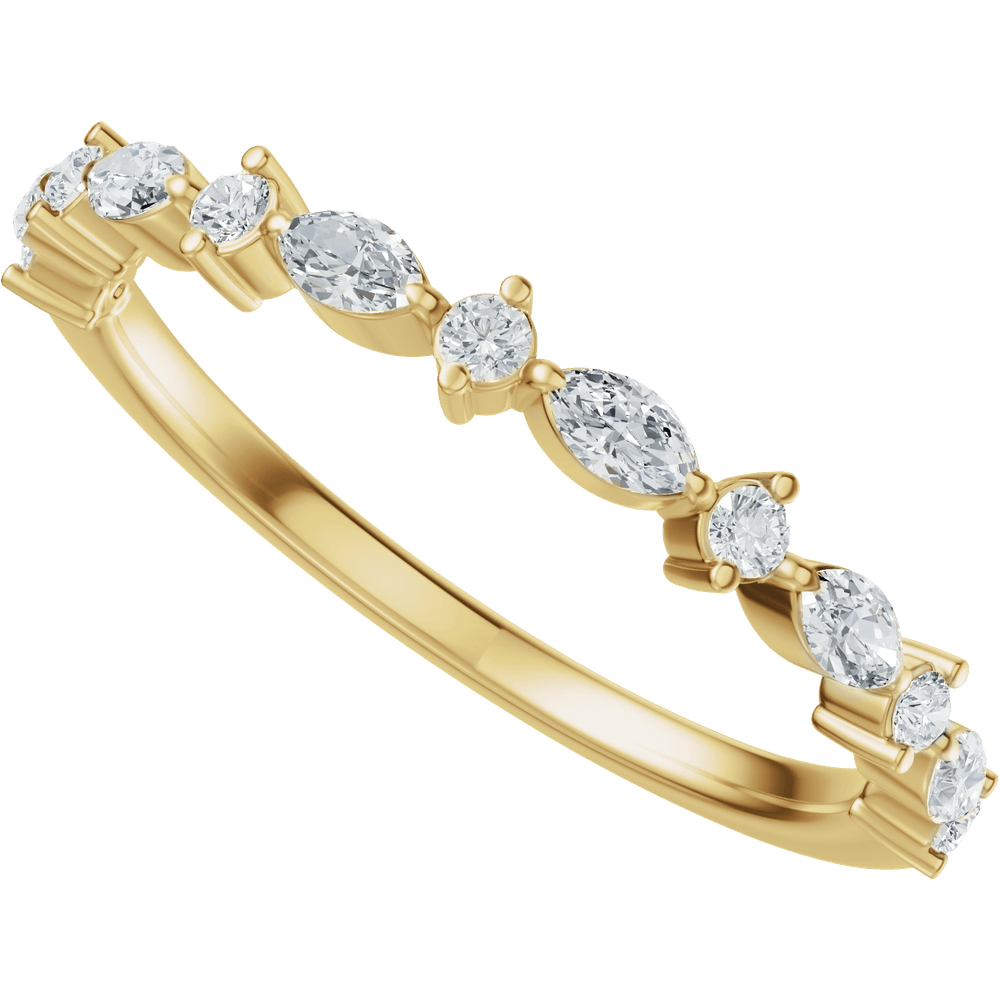 14K Yellow Gold 1/4 CTW Diamond Anniversary Band. 689631:600:P