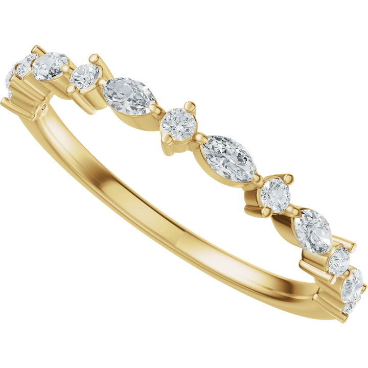 14K Yellow Gold 1/4 CTW Diamond Anniversary Band. 689631:600:P