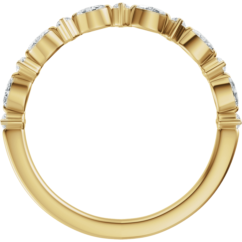 14K Yellow Gold 1/4 CTW Diamond Anniversary Band. 689631:600:P