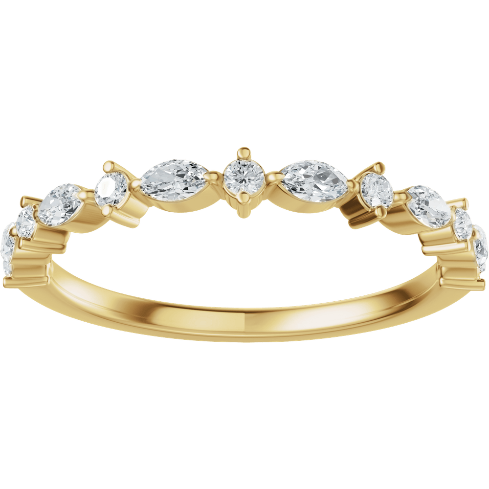 14K Yellow Gold 1/4 CTW Diamond Anniversary Band. 689631:600:P