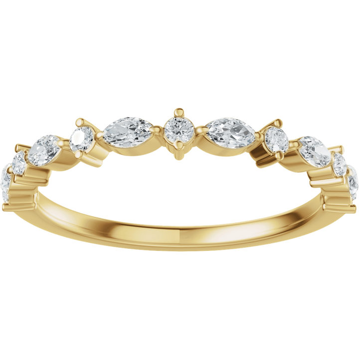 14K Yellow Gold 1/4 CTW Diamond Anniversary Band. 689631:600:P