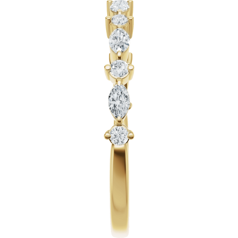 14K Yellow Gold 1/4 CTW Diamond Anniversary Band. 689631:600:P