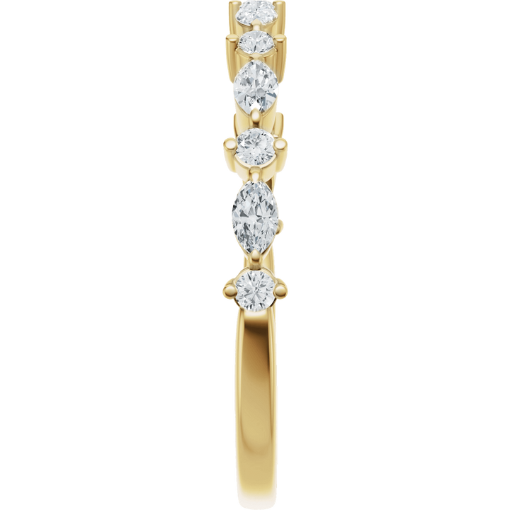 14K Yellow Gold 1/4 CTW Diamond Anniversary Band. 689631:600:P