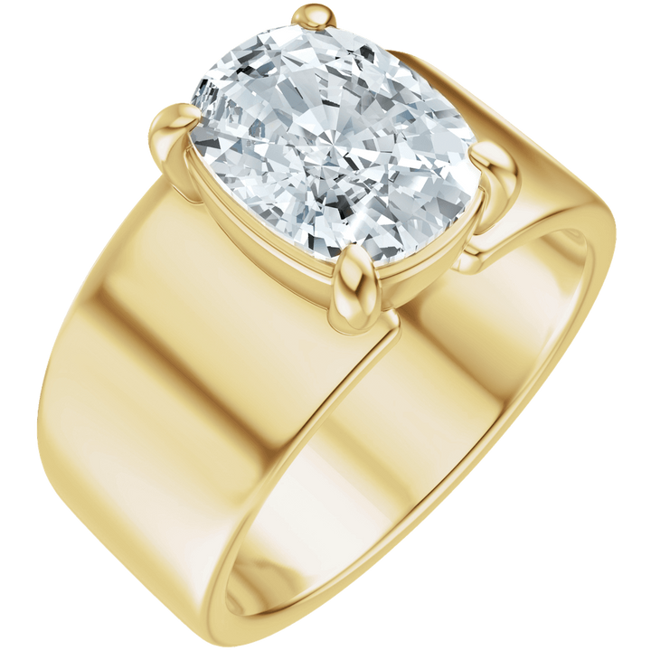 14K White Gold 7x5 mm Elongated Cushion Engagement Ring. 689673:601:P