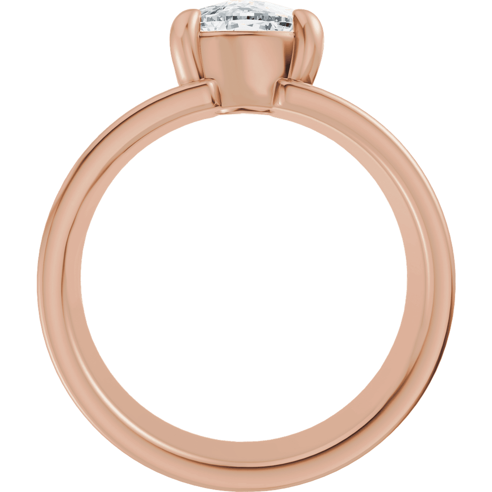 14K White Gold 7x5 mm Elongated Cushion Engagement Ring. 689673:601:P