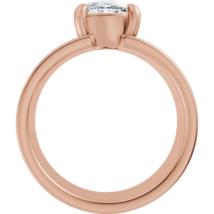 14K White Gold 7x5 mm Elongated Cushion Engagement Ring. 689673:601:P