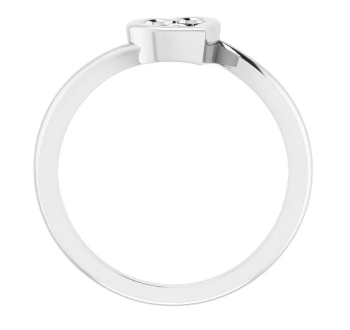 Sterling Silver .06 CTW Diamond Heart Ring. 69848:LG700:P