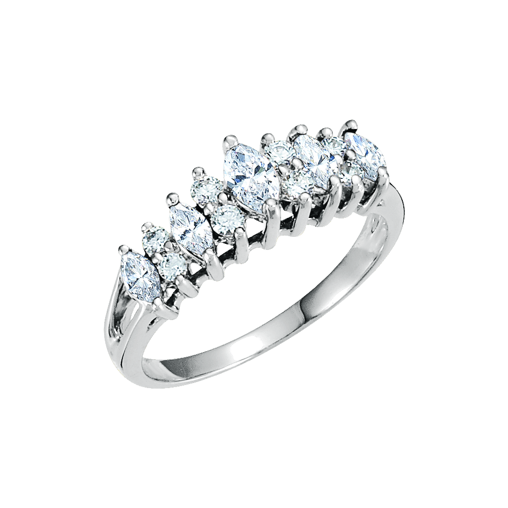 14K Yellow Gold Fancy Anniversary Band 70158:56215:P