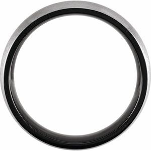 Black PVD Titanium 6 mm Comfort-Fit Half Round Men's Band. T52195:606:P