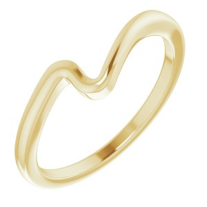 14K Yellow Gold Contour Band for 4.4 mm Round Ring. 122928:109:P