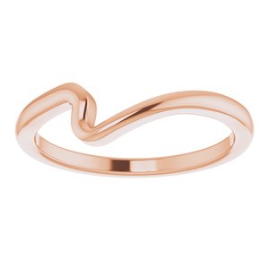14K Rose Gold Contour Band for 4.4 mm Round Ring. 122928:110:P
