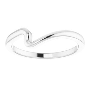 14K White Gold Contour Band for 4.4 mm Round Ring. 122928:602:P