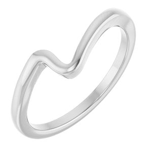 14K White Gold Contour Band for 5.2 mm Round Ring. 122928:603:P