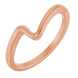 14K Rose Gold Contour Band for 5.2 mm Round Ring. 122928:114:P