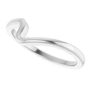 14K White Gold Contour Band for 5.2 mm Round Ring. 122928:603:P