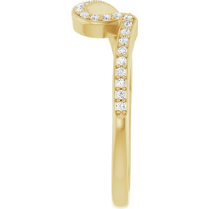 14K Yellow Gold Diamond Contour Band. 122927:112:P