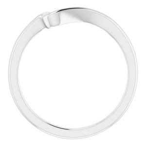 14K White Gold Contour Band for 4.4 mm Round Ring. 122928:602:P