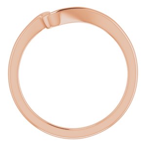 14K Rose Gold Contour Band for 4.4 mm Round Ring. 122928:110:P