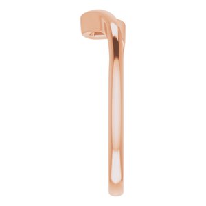 14K Rose Gold Contour Band for 4.4 mm Round Ring. 122928:110:P