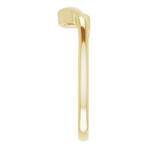 14K Yellow Gold Contour Band for 4.4 mm Round Ring. 122928:109:P