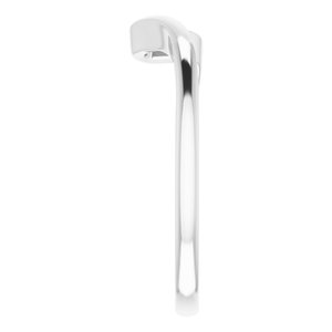 14K White Gold Contour Band for 4.4 mm Round Ring. 122928:602:P