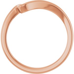 14K Rose Gold Contour Band for 5.2 mm Round Ring. 122928:114:P