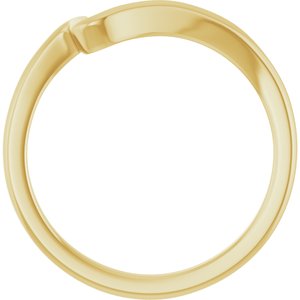 14K Yellow Gold Contour Band for 5.2 mm Round Ring. 122928:113:P