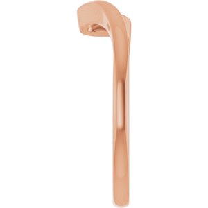 14K Rose Gold Contour Band for 5.2 mm Round Ring. 122928:114:P