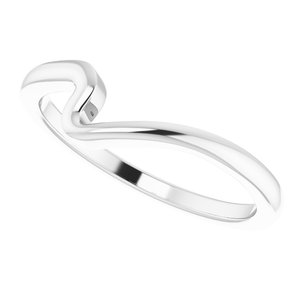 14K White Gold Contour Band for 4.4 mm Round Ring. 122928:602:P