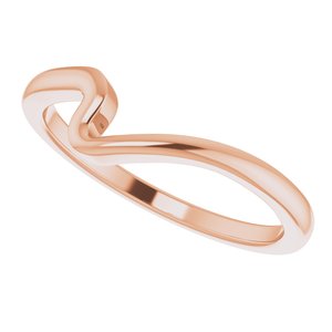 14K Rose Gold Contour Band for 4.4 mm Round Ring. 122928:110:P