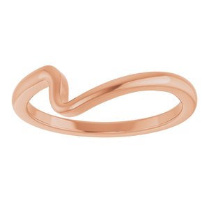 14K Rose Gold Contour Band for 5.2 mm Round Ring. 122928:114:P