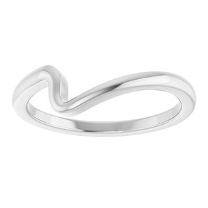 14K White Gold Contour Band for 5.2 mm Round Ring. 122928:603:P