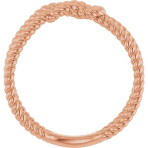 14K Rose Gold Rope Knot Ring