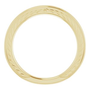 14K Yellow Gold Vintage-Inspired Band. 123061:102:P