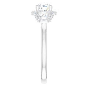 14K White Gold 5.8 mm Round 1/2 CTW Diamond Halo-Style Engagement Ring. 122779:600:P