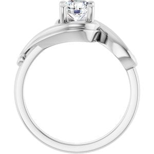 14K White Gold Engagement Ring. 122952:101:P