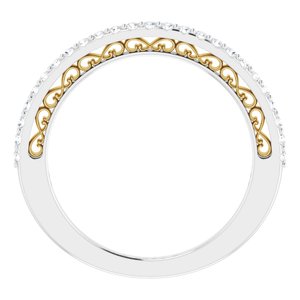 14K White/Yellow Gold 1/5 CTW Diamond Anniversary Band 123126:603:P