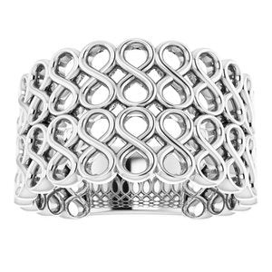 14K White Gold Infinity-Inspired Ring