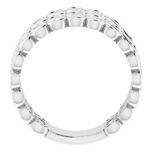 14K White Gold Infinity-Inspired Ring