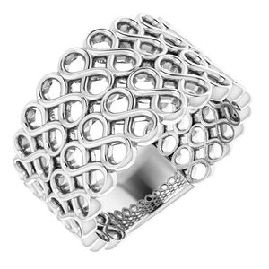 14K White Gold Infinity-Inspired Ring