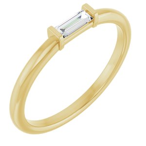 14K Yellow Gold 1/8 CTW Diamond Stackable Ring. 122887:601:P