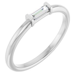 Sterling Silver 1/8 CTW Diamond Stackable Ring. 122887:604:P