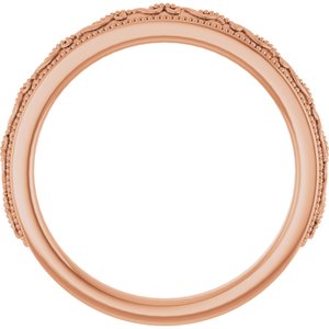 10K Rose Gold Wedding Band. 51710:100:P