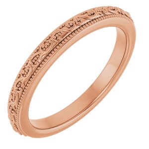 10K Rose Gold Wedding Band. 51710:100:P