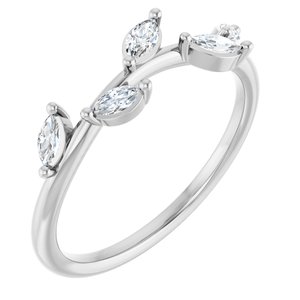 Sterling Silver 1/4 CTW Diamond Leaf Ring. 122971:604:P
