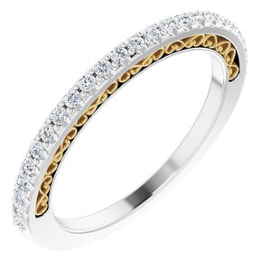 14K White/Yellow Gold 1/5 CTW Diamond Anniversary Band 123126:603:P