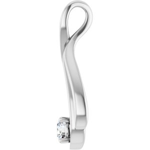 14K White Gold 1/4 CTW Diamond Teardrop Pendant