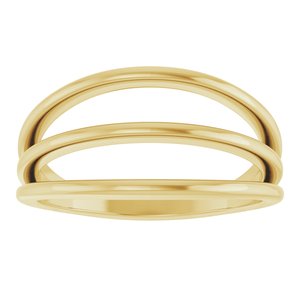 14K Yellow Gold Negative Space Ring