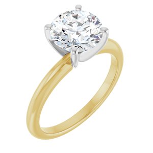 14K Yellow/White Gold Round 2 CTW Diamond Solitaire Engagement Ring. 123213:LG605:P